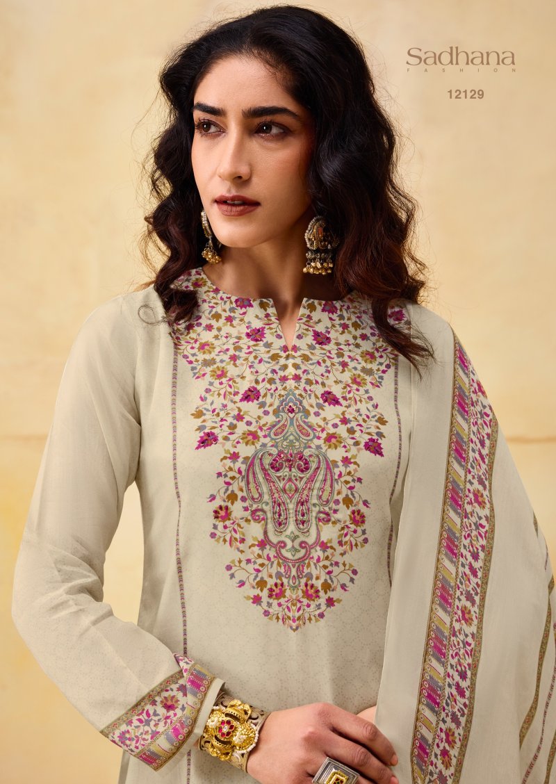 Olivia Vol 3 By Sadhana Viscos Pashmina Dress Material